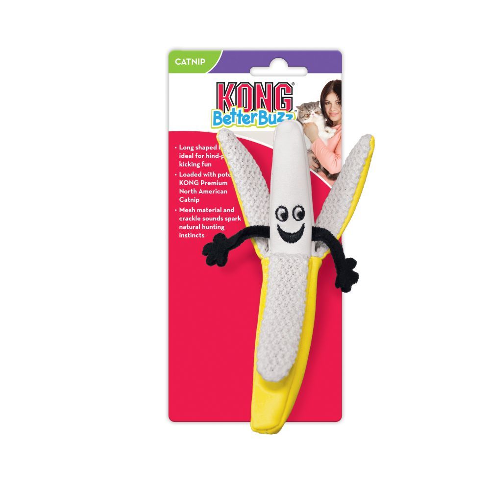 KONG - Better Buzz Banana &amp; Catnip, Size: 8''