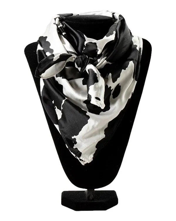 WILD RAG - Cow Print Silk Wild Rag
