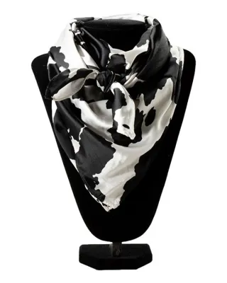 WILD RAG - Cow Print Silk Wild Rag