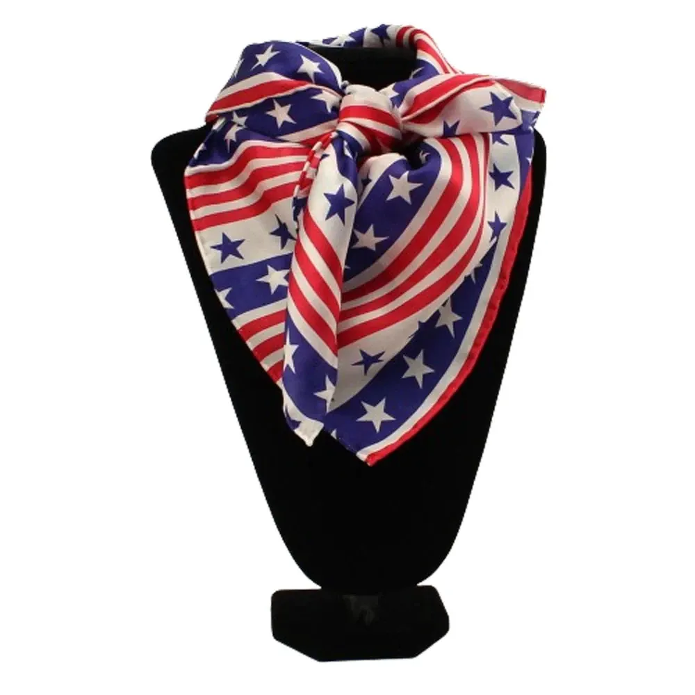 WILD RAG - Silk Print Stars &amp; Stripes USA Flag Wild Rag