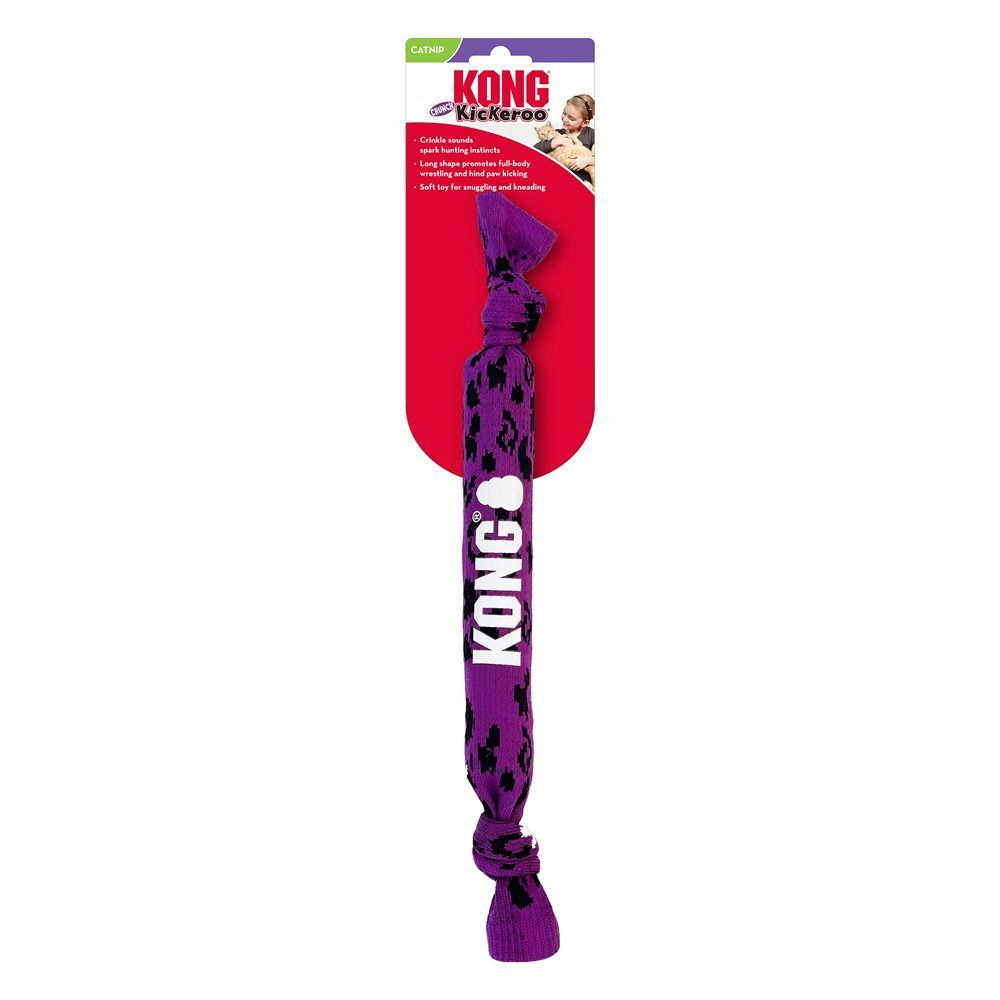 KONG - Purple Kickeroo Crunch Cat Toy, Size: 18''