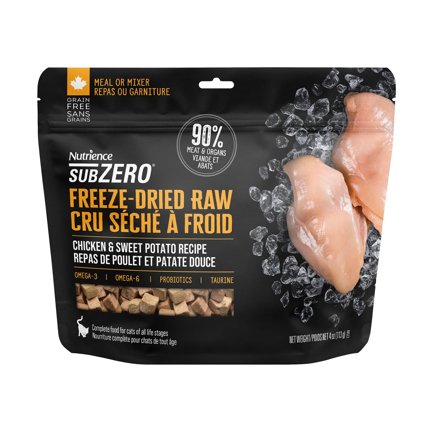 NUTRIENCE - Freeze-Dried Raw Chicken &amp; Sweet Potato Cat Food, Size: 113g