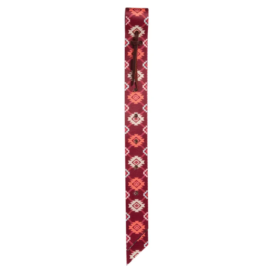 WEAVER - Patterned Tie Strap Plaid Aztec w/Holes, Type: Poly Off Billet 39''