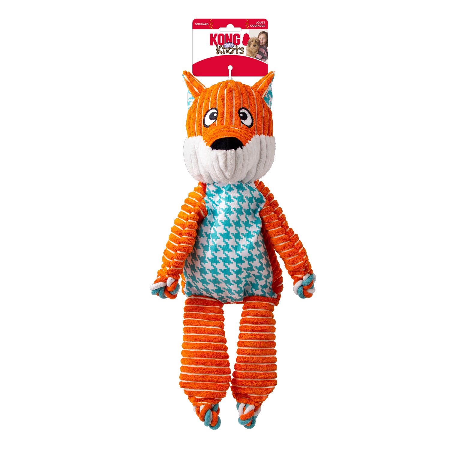 KONG - XL Floppy Knots Orange Fox, Size: Jumbo