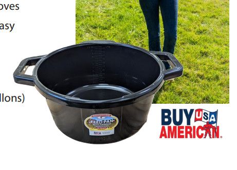 LITTLE GIANT - 22 Quart Feed Pan with Handles, Capacity: 5.5 Gallons (22quarts)