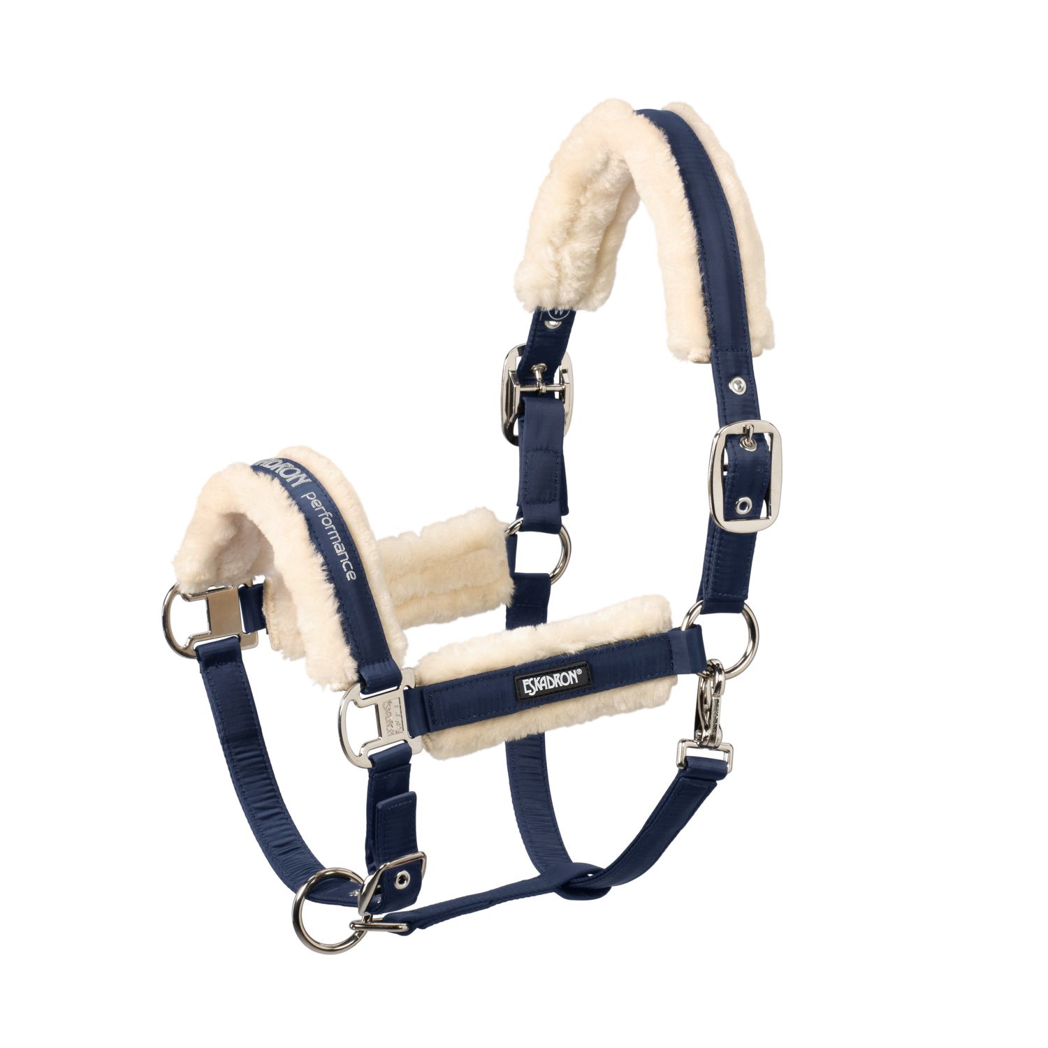 ESKADRON - Navy Double Pin Faux Fur Halter, Size: Cob