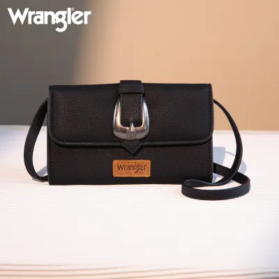 WRANGLER - Black Buckle Wallet / Shoulder Bag / Crossbody