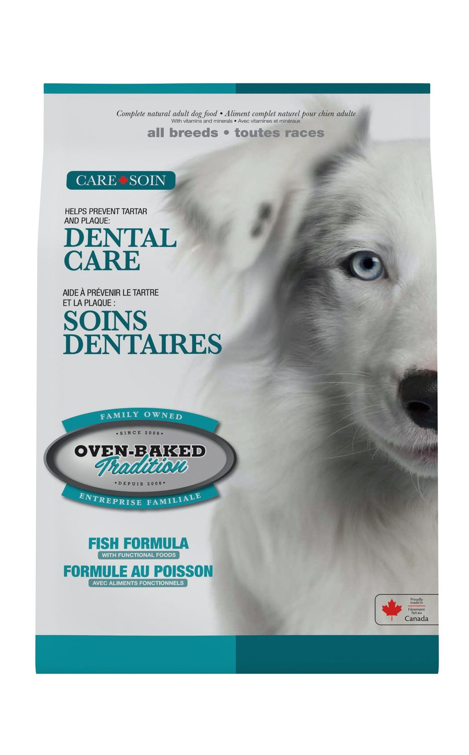 OVEN-BAKED TRADITION - Dental Care Food for All Breeds Adult Dogs, Flavor: Poisson, Format: 4lb