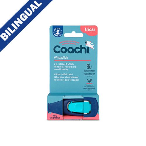 COMPANY OF ANIMALS - Whizzclick Coachi Dog Clicker, Color: Light Blue