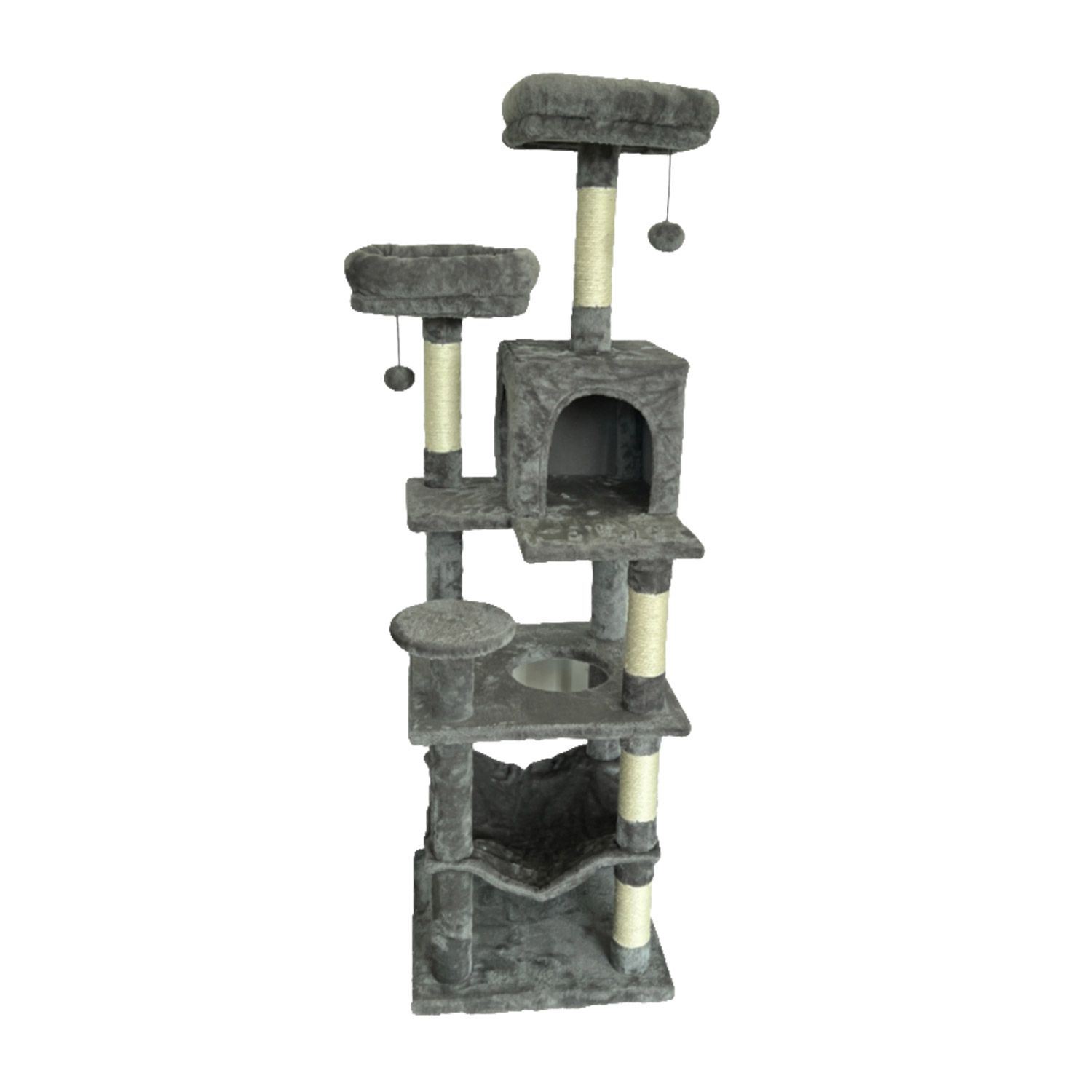 ANIMAL TREASURE - Lounge Duke 61'' Cat Tree, Colour: Gris