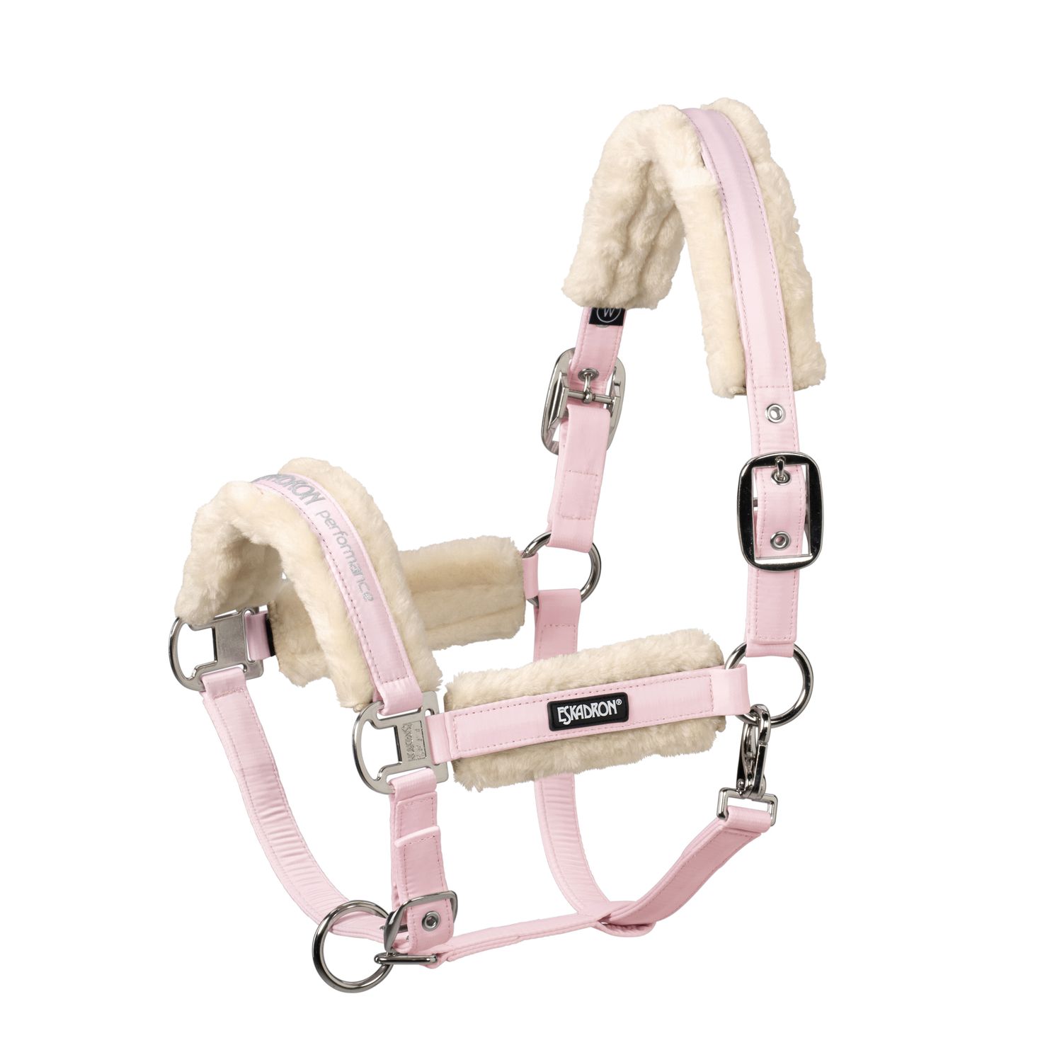 ESKADRON - Powderrose Double Pin Faux Fur Halter, Size: Cob