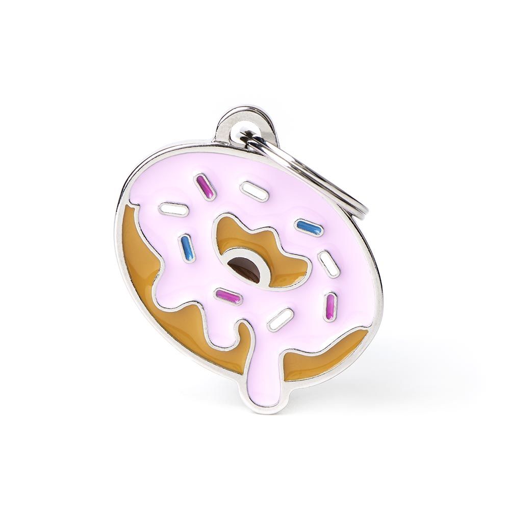 MYFAMILY - Food Donut ID Tag, Colour: Rose