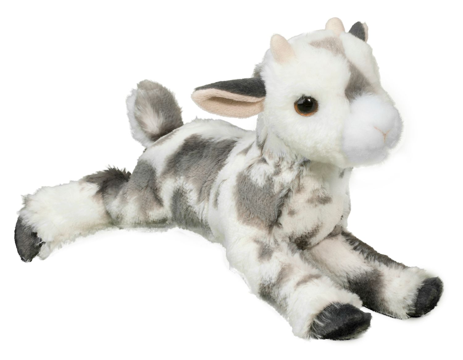 DOUGLAS - Poppy the White &amp; Grey Dward Goat Plush, Size: 11''