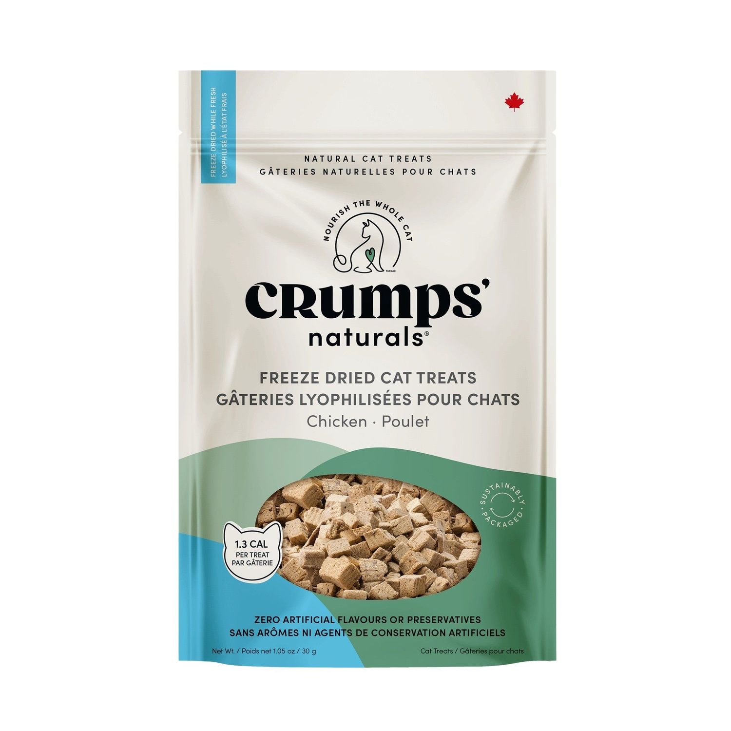 CRUMPS' NATURALS - Freeze Dried Chicken Cat Treats, Size: 30g
