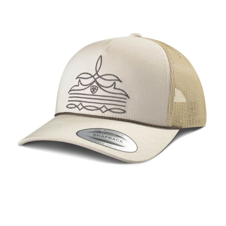 ARIAT - Toe Buckstitch &amp; Shield Embroidery Cap