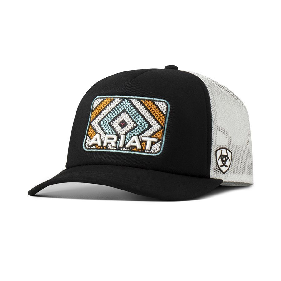 ARIAT - Ladies Black Trucker Cap with 3D Embroidered Patch
