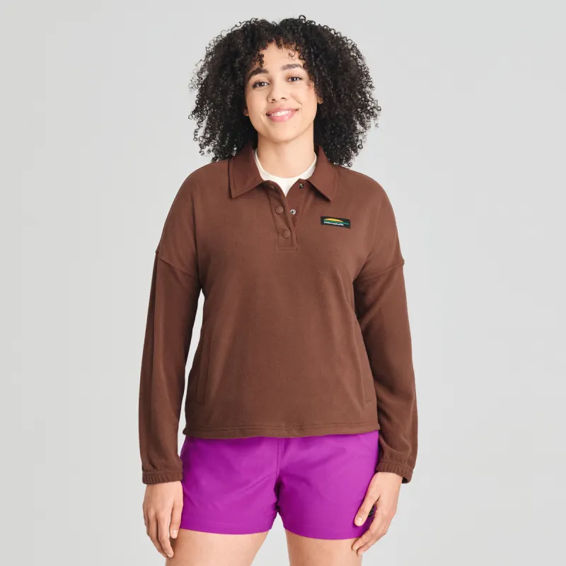 CHLOROPHYLLE - Denali Polo-Neck Fleece Sweater Cappuccino