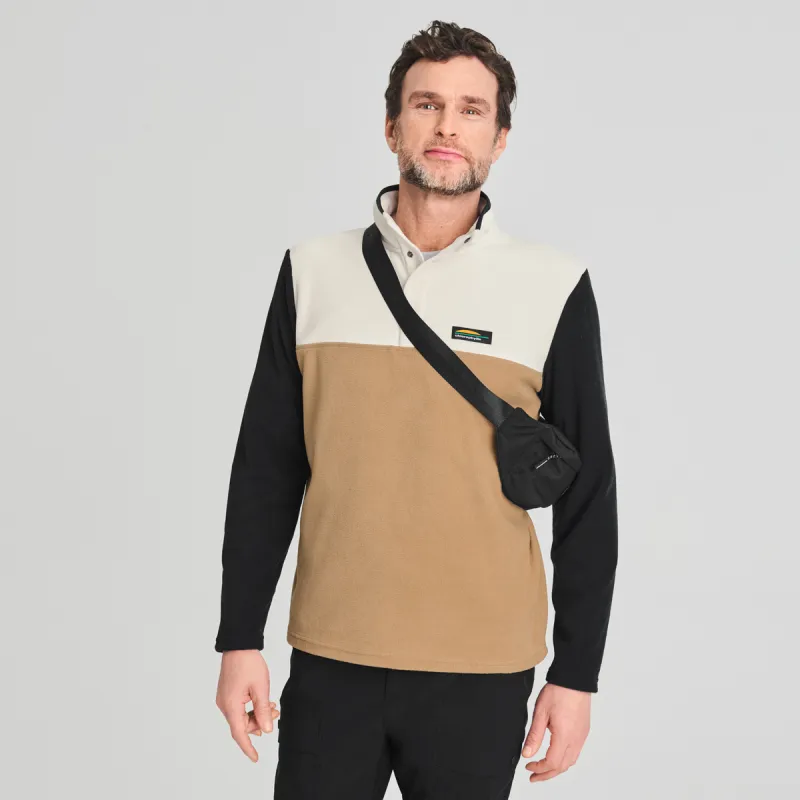 CHLOROPHYLLE - Nilas Fleece Sweater Latte Colorblock