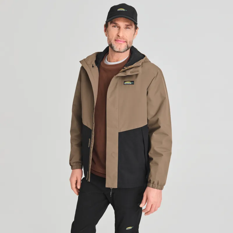 CHLOROPHYLLE - Témis Rain Jacket Coffee-Pure Black