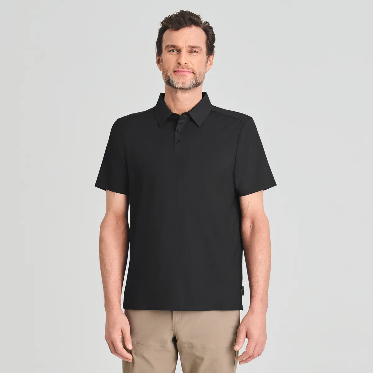 CHLOROPHYLLE - Loken Polo T-Shirt Black