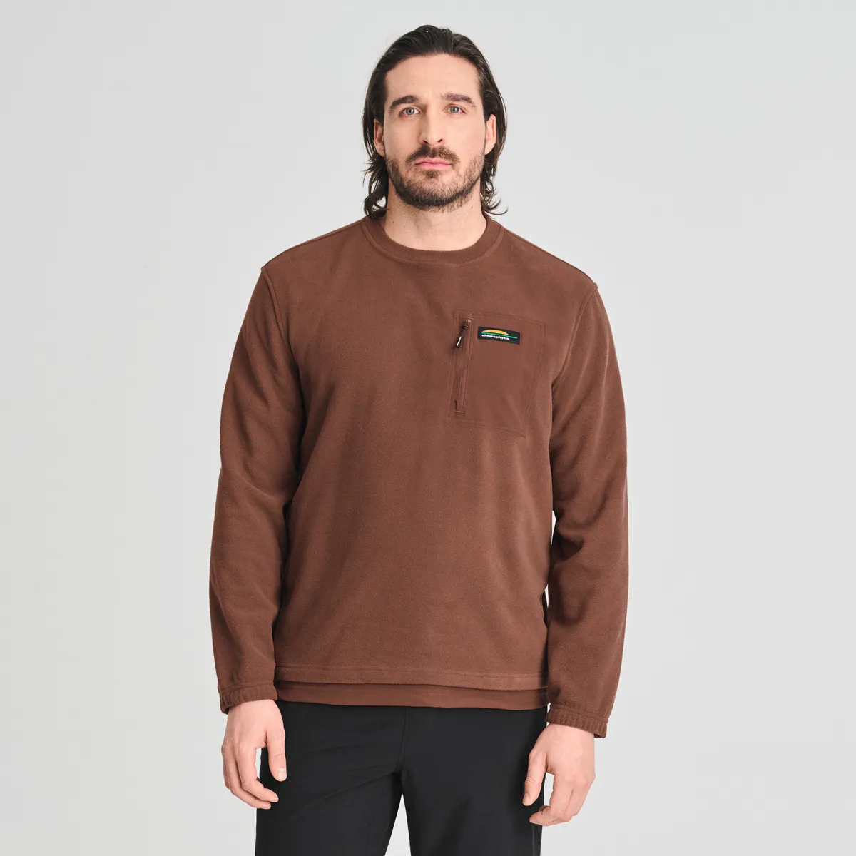 CHLOROPHYLLE - Denali-Fleece Crew-Neck Sweater Cappuccino