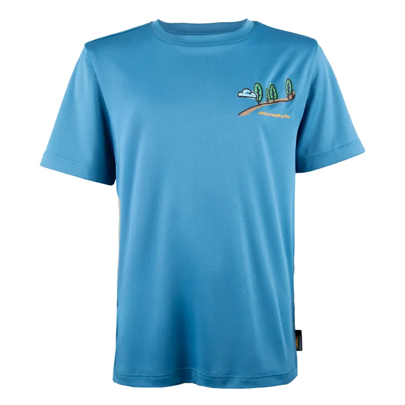 CHLOROPHYLLE - Mountain Breathable T-Shirt Boys Blue Moon