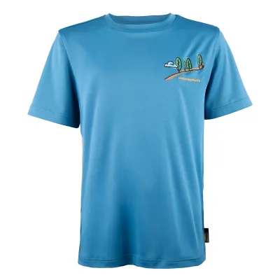 CHLOROPHYLLE - Mountain Breathable T-Shirt Boys Blue Moon