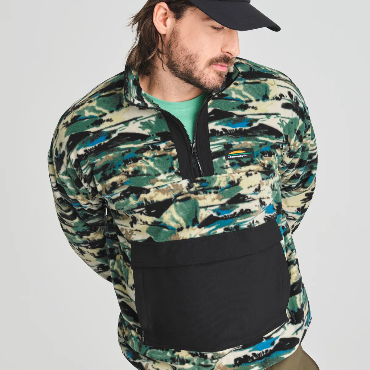 CHLOROPHYLLE - Denali Fleece Half-Zip Sweater Jungle green Valley