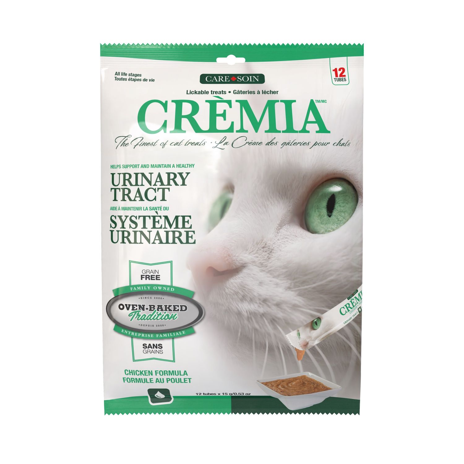 OVEN-BAKED TRADITION - Grain-Free Puree Treat for Urinary Tract, Size: 12 Tubes x 15g