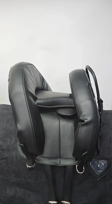 INKY DINKY - Child Saddle Black in Leather