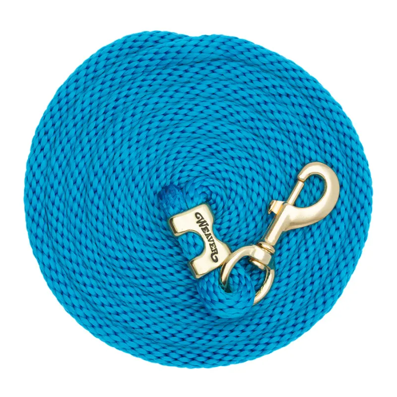 WEAVER - Poly Lead Hurricane Blue Rope with Brass Snap