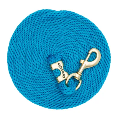 WEAVER - Poly Lead Hurricane Blue Rope with Brass Snap