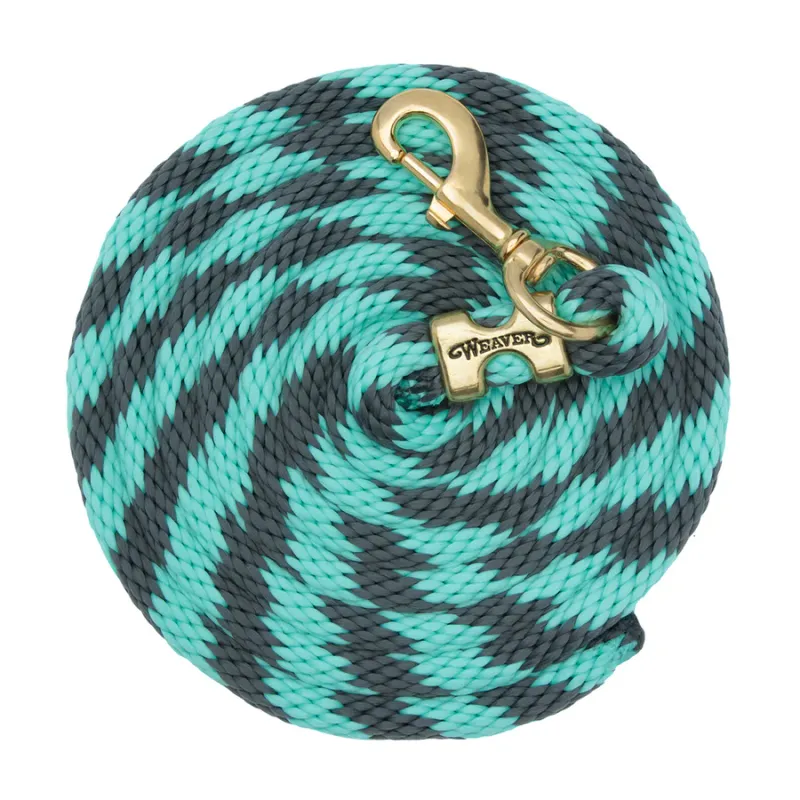 WEAVER - Poly Lead Striped Rope with Brass Snap