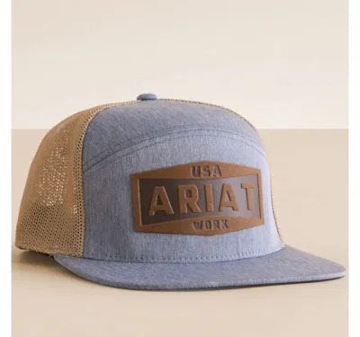 ARIAT - Denim Leather Patch Cap