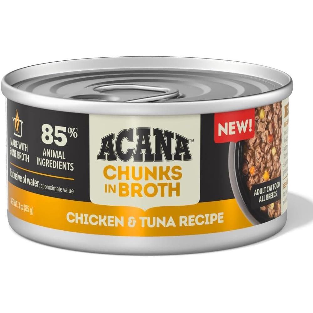 ACANA - Chunks in Broth Chicken &amp; Tuna Recipe for Cats, Size: 5.5oz (155g)