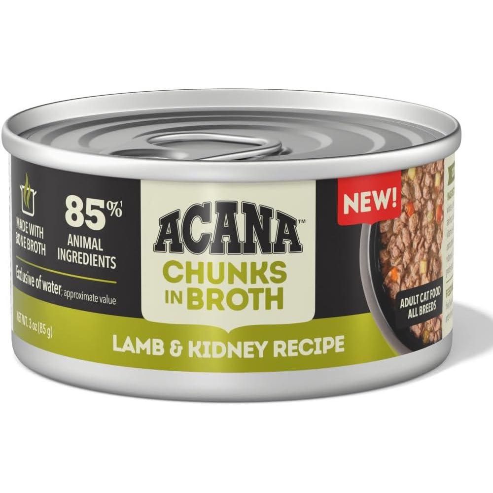 ACANA - Chunks in Broth Lamb &amp; Kidney Recipe for Cats, Size: 5.5oz (155g)