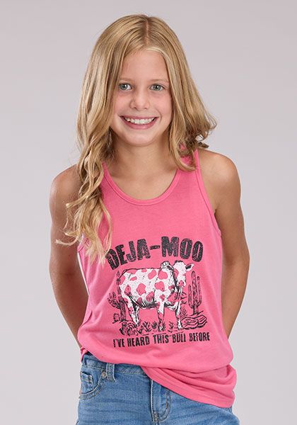 ROPER - Jersey Knit Crew Pink Neck Tank