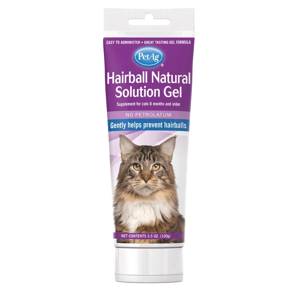 PETAG - Hairball Natural Solution Gel Supplement for Cats, Size: 3.5oz