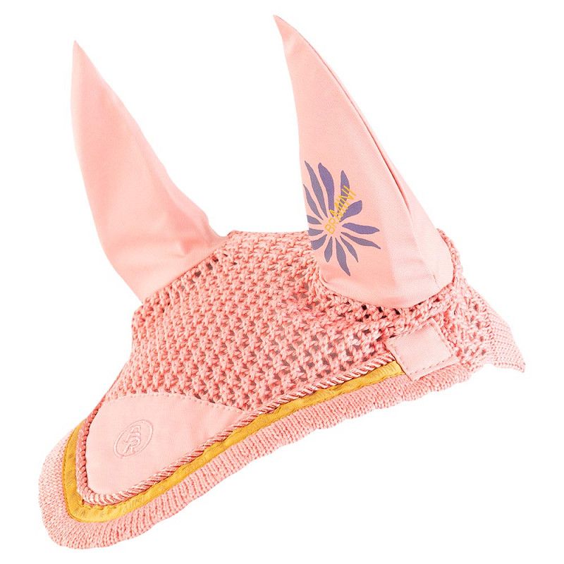 BR EQUESTRIAN - Ear Bonnet Mini Horse Peach Blossom, Size: Shetland, Color: Peach Blossom