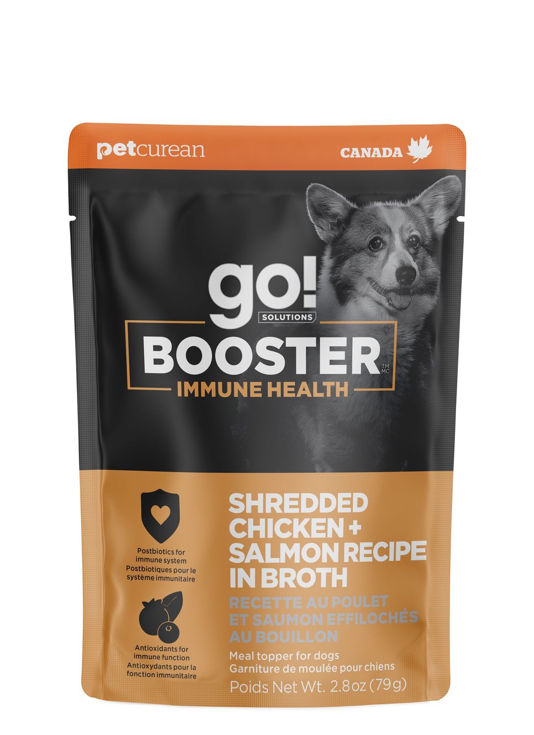 PETCUREAN - GO! Immune Health Shredded Chicken &amp; Salmon Booster, Size: 2.8oz