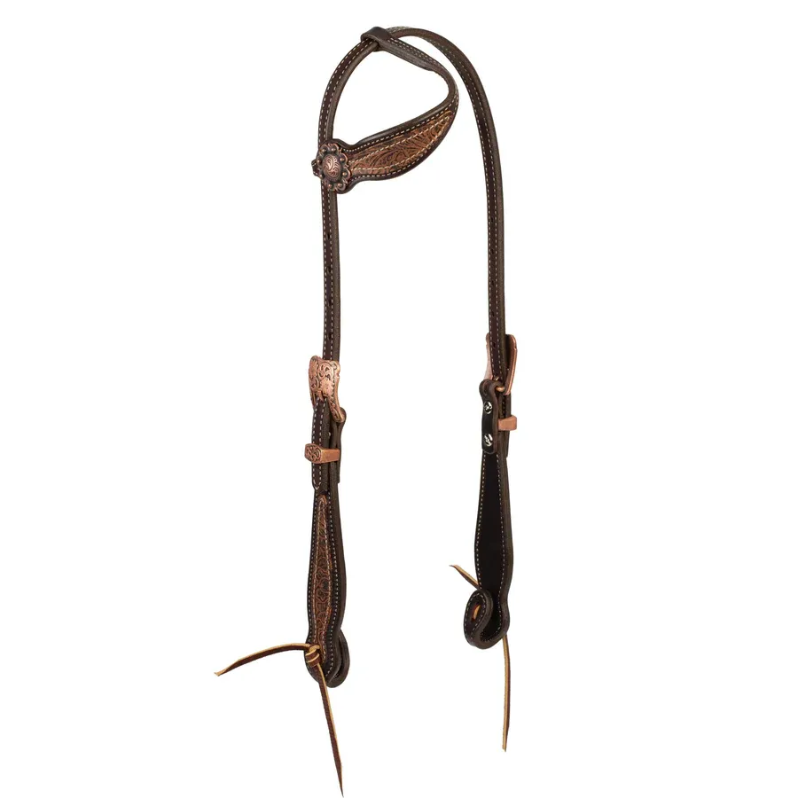 WEAVER - Western Floral Sliding Ear Headstall