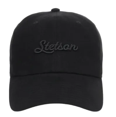 STETSON - Black Logo Tonal Script Ball Cap