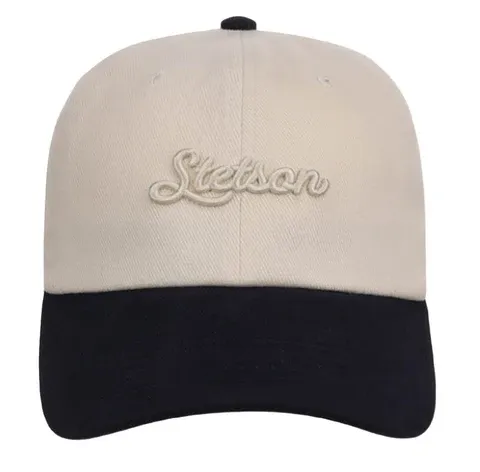 STETSON - Black/White Logo Tonal Script Ball Cap