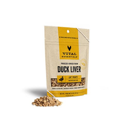 VITAL ESSENTIALS - Freeze-Dried Duck Liver Cat Treats, Size: 0.9oz