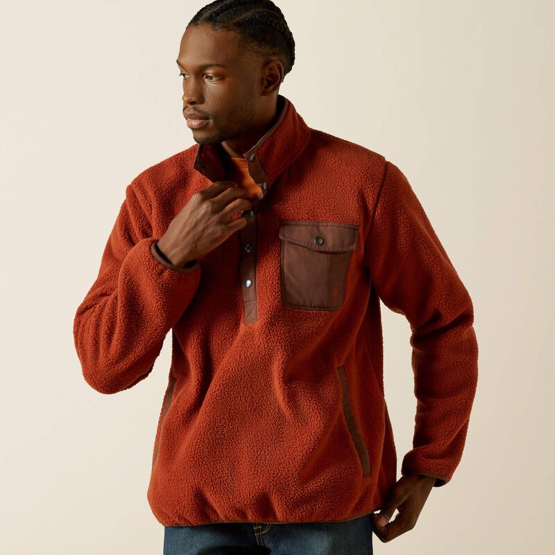 ARIAT - Polar Bear Rust Mock Sweater