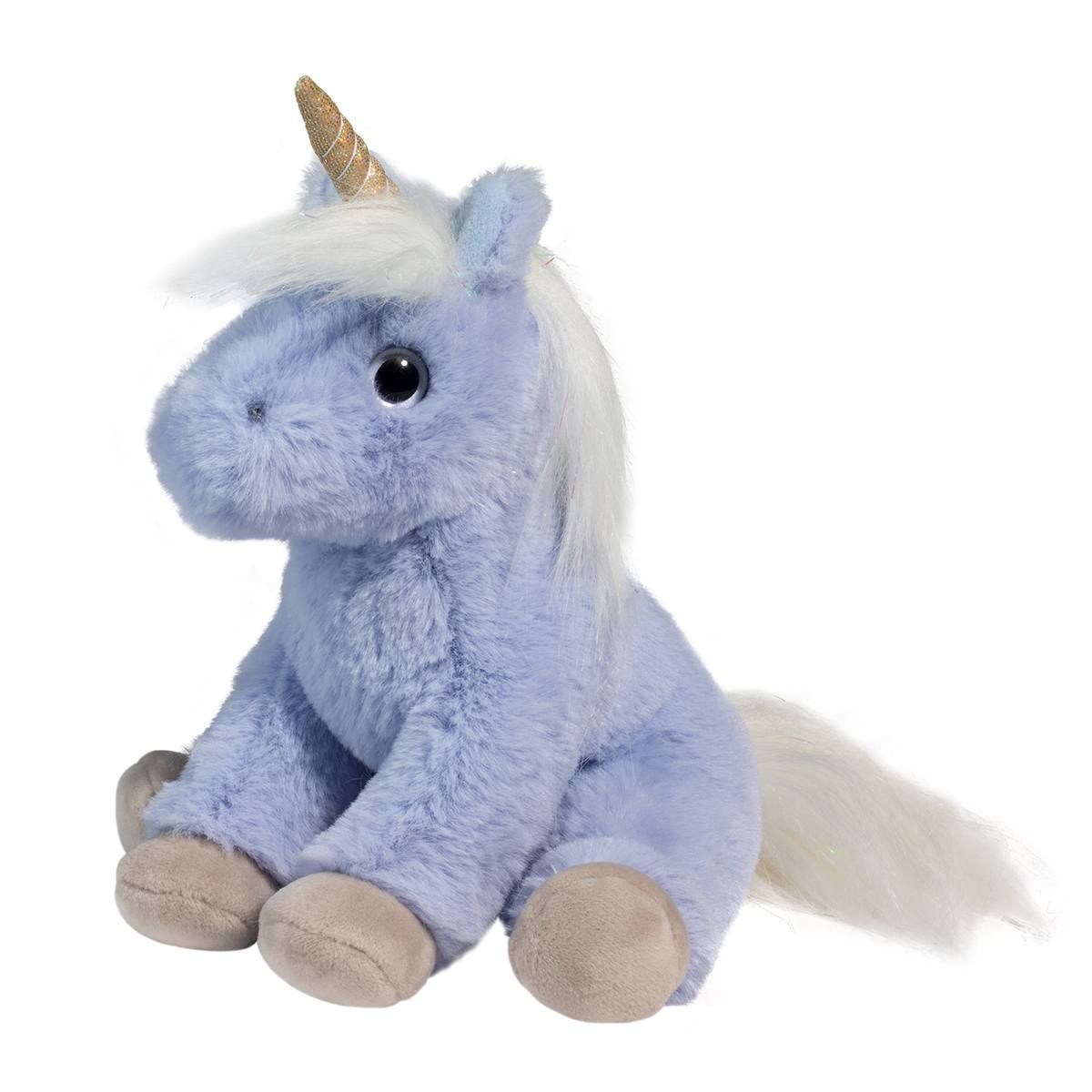 DOUGLAS - Mini Ellie the Soft Periwinkle Unicorn Plush, Colour: Periwinkle