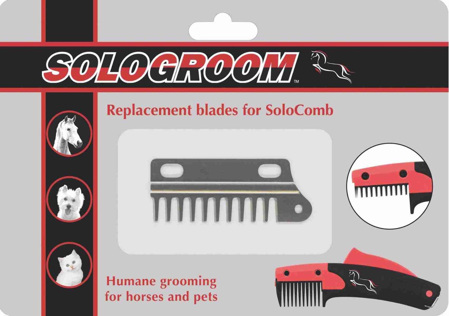 SOLOCOMB - Mane Comb Replacement Blades, Size: Taille Unique