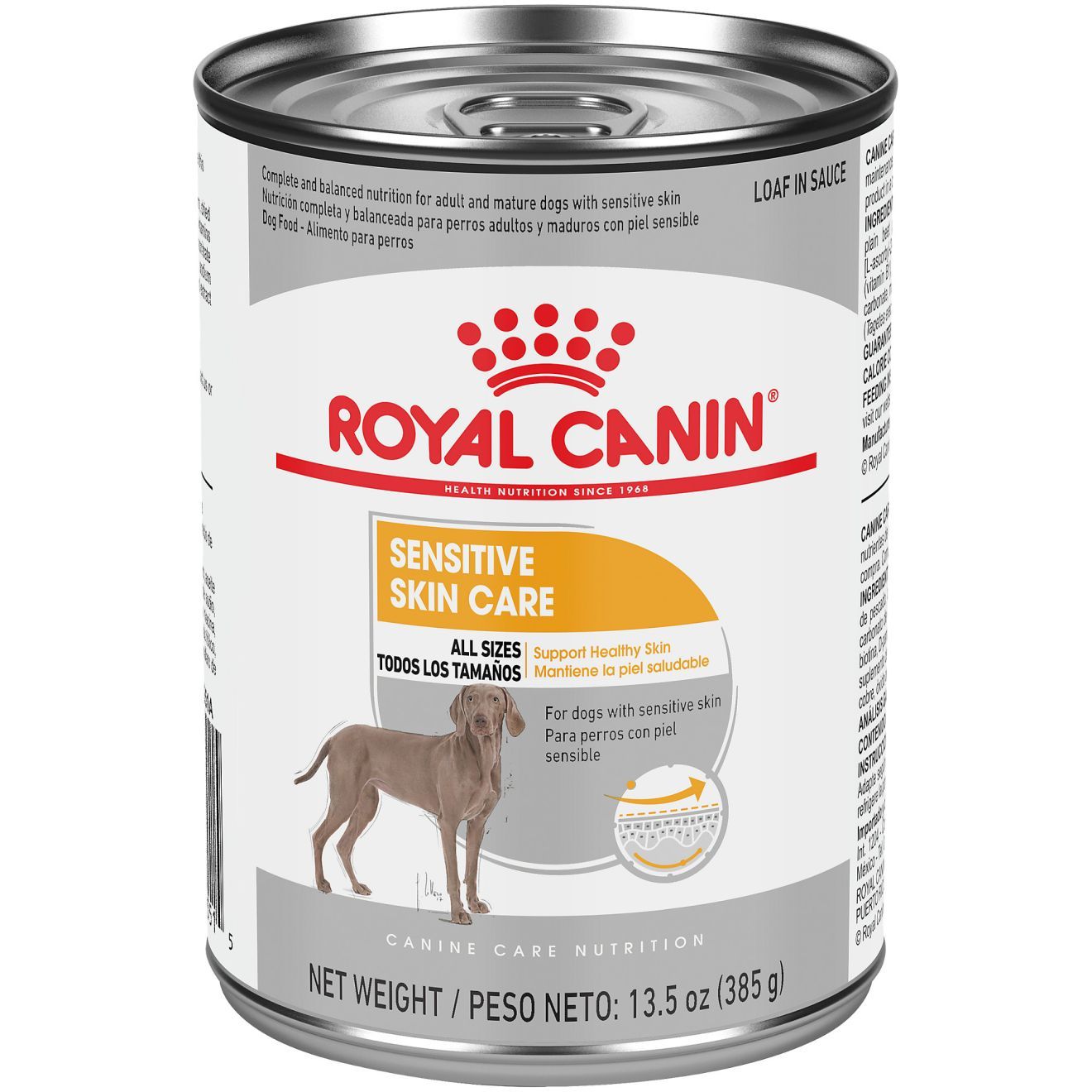 ROYAL CANIN - Sensitive Skin Care Loaf in Sauce Canned Dog Food, Size: 385g