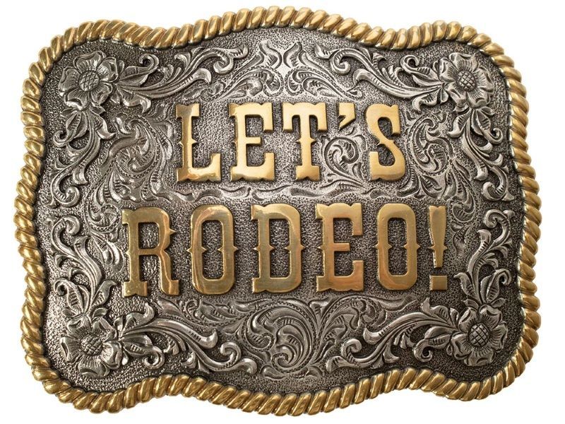 NOCONA - Let's Rodeo Rectangle Belt Buckle