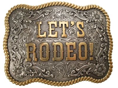 NOCONA - Let's Rodeo Rectangle Belt Buckle
